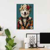 Samoyed In Suit Poster, Samoyed Portrait, Samoyed Poster (Heimbüro)