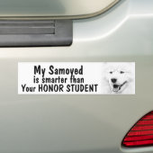 Samoyed intelligenter als der Ehrenstudent - Autoaufkleber (Auf Auto)