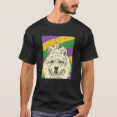 Samoyed Jester Mardi Gras Dog Mom or Dad T-Shirt (Vorderseite)