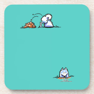 Samoyed kann u-Grabung es Untersetzer