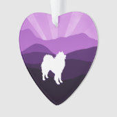 Samoyed-Keramik-Herz-Verzierung; Wahl von Formen Ornament (Vorderseite)