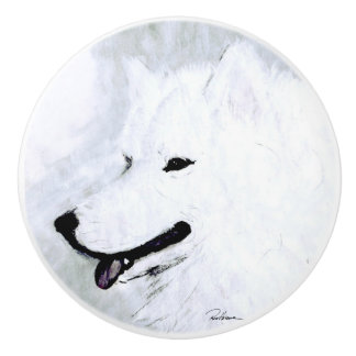 samoyed keramikknauf