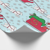 Samoyed Klaus Geschenkpapier (Ecke)