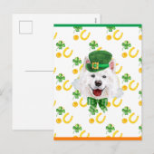 Samoyed Kleeblatt St. Patricks Day Feiertagspostkarte (Vorne/Hinten)