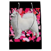 Samoyed-kundenspezifische Geschenk-Tasche - Mittlere Geschenktüte (Vorderseite)