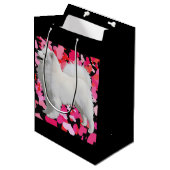 Samoyed-kundenspezifische Geschenk-Tasche - Mittlere Geschenktüte (Vorderseite Schrägansicht)