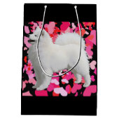 Samoyed-kundenspezifische Geschenk-Tasche - Mittlere Geschenktüte (Rückseite)