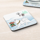 Samoyed Let it Schnee Untersetzer (Linke Seite)