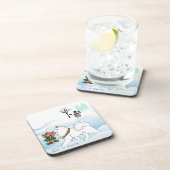 Samoyed Let it Schnee Untersetzer (Rechte Seite)