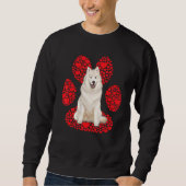 Samoyed Liebe Pata Sweatshirt (Vorderseite)