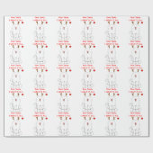 Samoyed liebe Sankt…. Geschenkpapier (Flach)