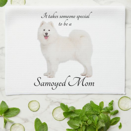 Samoyed-Mama-Küchen-Tuch Handtuch (Gefaltet)