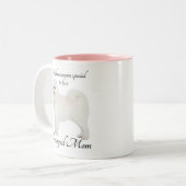 Samoyed-Mama-Tasse Zweifarbige Tasse (Vorderseite Links)
