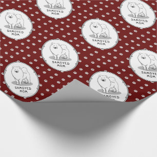 Samoyed Mama (weiß) Niedlich Fun Dog Mama Geschenkpapier