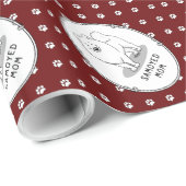 Samoyed Mama (weiß) Niedlich Fun Dog Mama Geschenkpapier (Rolleneckpunkt)