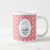 Samoyed Mama (weiß) Niedlich Fun Dog Mama Jumbo-Tasse (Rechts)