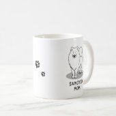 Samoyed Mama (weiß) Niedlich Fun Dog Mama Kaffeetasse (VorderseiteRechts)