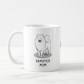 Samoyed Mama (weiß) Niedlich Fun Dog Mama Kaffeetasse (Links)