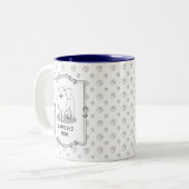Samoyed Mama (weiß) Niedlich Fun Dog Mama Zweifarbige Tasse (Vorderseite Links)