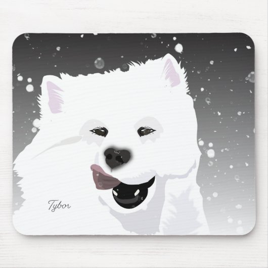 Samoyed-Mausunterlage Mousepad (Vorne)