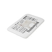 Samoyed-Merkmal-Bad-Matte Badematte (Schrägansicht)