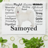 Samoyed-Merkmal-Geschirrtuch Handtuch (Gefaltet)