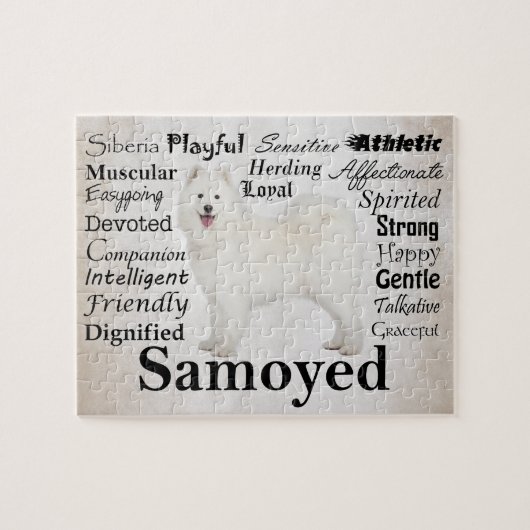 Samoyed-Merkmal-Puzzlespiel Puzzle (Horizontal)