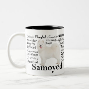 Samoyed-Merkmal-Tasse Zweifarbige Tasse