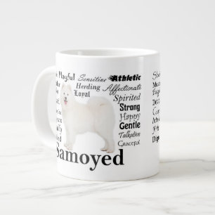 Samoyed-Merkmal-Tunnel-bohrwagenTasse Jumbo-Tasse