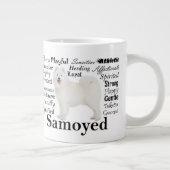 Samoyed-Merkmal-Tunnel-bohrwagenTasse Jumbo-Tasse (Rechts)