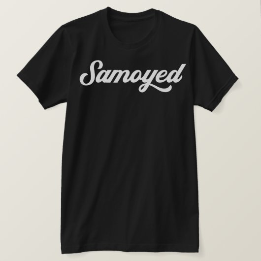 Samoyed Minimalist Text Chic Statement T-Shirt (Design vorne)