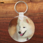Samoyed, mit digitalen Ölgemäldeeffekten, wichtigs Schlüsselanhänger (Vorderseite)