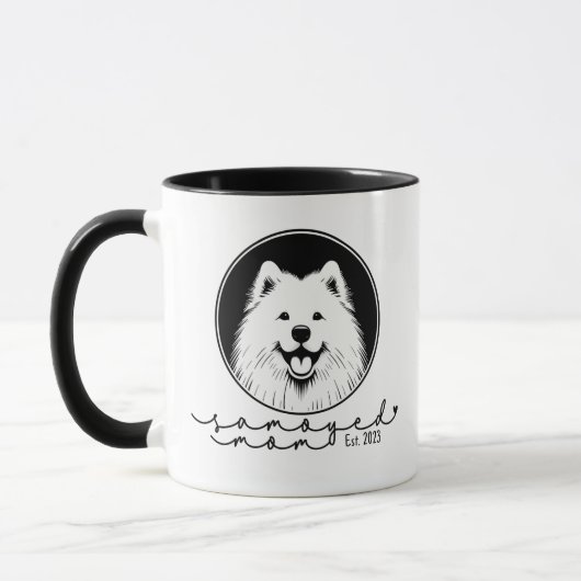 Samoyed Mom Custom Established Pop Art Samoyed Tasse (Links)