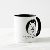 Samoyed Mom Custom Established Pop Art Samoyed Tasse (VorderseiteRechts)