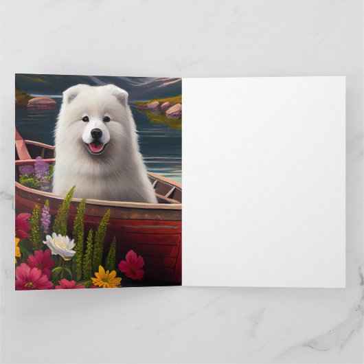 Samoyed on a Paddle: Ein Landschaftliches Abenteue Karte (Innenseite)