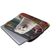 Samoyed on a Paddle: Ein Landschaftliches Abenteue Laptopschutzhülle (Vorne Knopf)