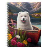 Samoyed on a Paddle: Ein Landschaftliches Abenteue Notizblock (Vorderseite)