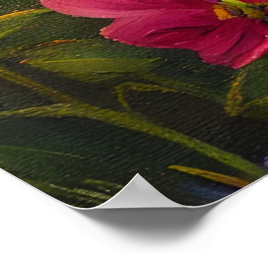 Samoyed on a Paddle: Ein Landschaftliches Abenteue Poster (Ecke)