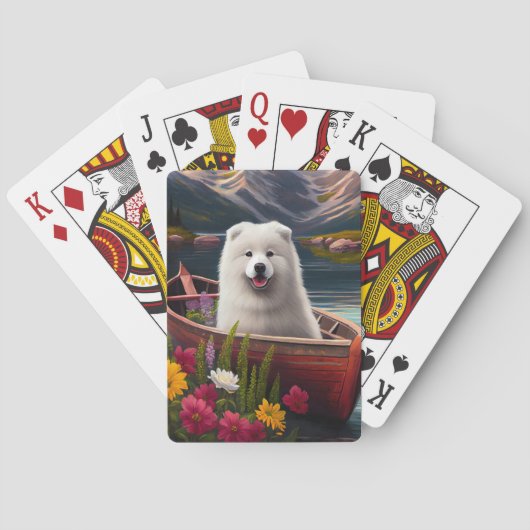 Samoyed on a Paddle: Ein Landschaftliches Abenteue Spielkarten (Rückseite)