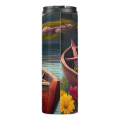 Samoyed on a Paddle: Ein Landschaftliches Abenteue Thermosbecher (Rückseite)