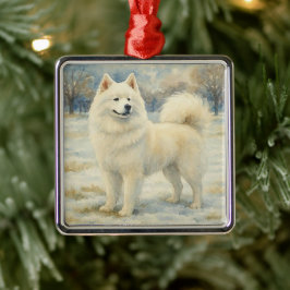 Samoyed Ornament Aus Metall