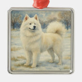 Samoyed Ornament Aus Metall (Vorne)