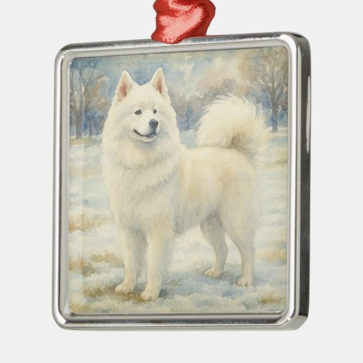 Samoyed Ornament Aus Metall (Links)
