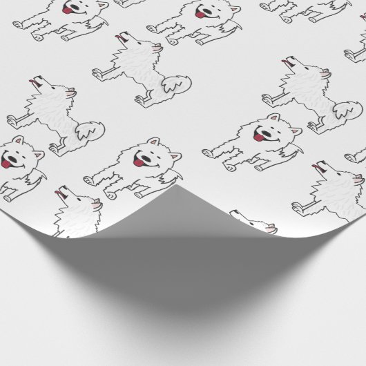 Samoyed-Packpapier Geschenkpapier (Ecke)