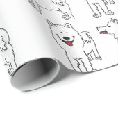 Samoyed-Packpapier Geschenkpapier (Rolleneckpunkt)