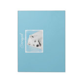 Samoyed Painting - Niedlich Original Dog Art Notep Notizblock (Rotiert)