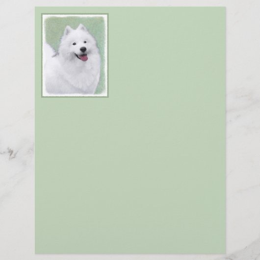 Samoyed Painting - Niedliche Original Dog Art (Vorderseite)