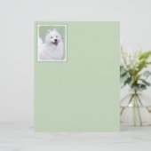 Samoyed Painting - Niedliche Original Dog Art (Stehend Vorderseite)