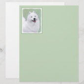 Samoyed Painting - Niedliche Original Dog Art (Vorne/Hinten)