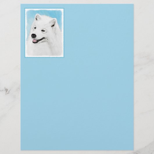 Samoyed Painting - Niedliche Original Dog Art (Vorderseite)